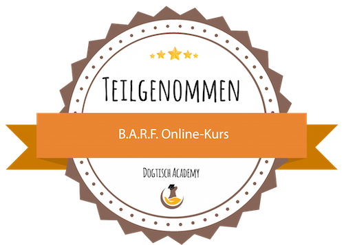 B.A.R.F. für Hunde Siegel, Dogtisch Academy